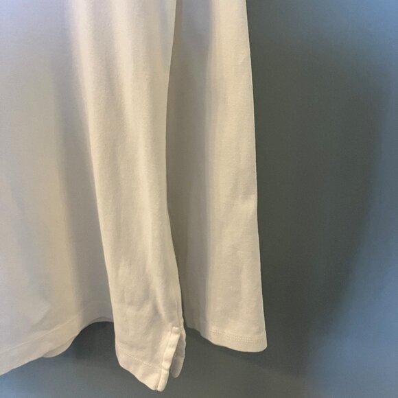 Lands' End Womens White V-neck Long Sleeve Top Size Medium - Picture 7 of 8